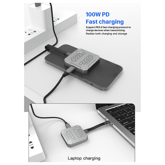 Magnetic Mini 2230 M.2 SSD Case NVMe Enclosure 10Gbps M.2 to USB Type C External Adapter for PCIe SSD B