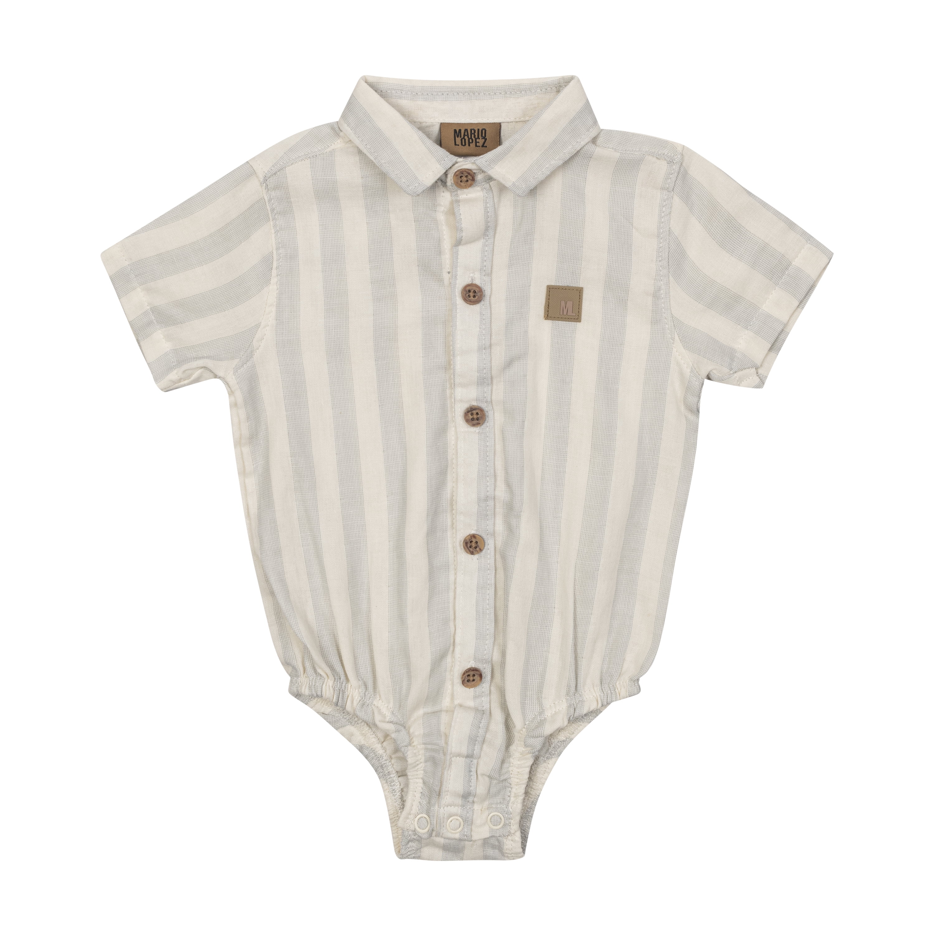 Little Lad Newborn Boys' Short Sleeve Shirt and Pant, 2-Piece Set, Sizes 0-3M-6-9M