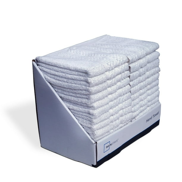 Mainstays Value Hand Towel, Arctic White