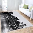 thumbnail image 3 of Black Area Rug Brooklyn Bridge New York City 3x5ft Non-Slip Carpet, Printed Pattern Carpet for Living Dining Room Dorm Room Bedroom Home DéCor Washable Rugs, 3 of 8