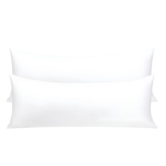 AUQ 2026 New Pillowcases 2 Pack 100% Cotton Body Pillow Covers Bed Pillow Pillowcases Long Pillow Cover for Bedroom,Nursery,Guest Room White 20" X 54"
