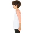 thumbnail image 2 of Bella  Canvas 34-Sleeve Baseball T-Shirt 3200Y, M, WhiteHeather Peach, 2 of 3