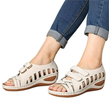 

Women Casual Summer Wedge Sandals Anti-Slip Breathable For Summer Athletic Light Green 36