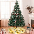 thumbnail image 7 of Lsque Striped Sunflower Daisy Print Christmas Tree Skirt, Tree Skirt with Ties or Velcro, Perfect for Holiday Decorations, Halloween, and New Year-30", 7 of 7