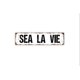 thumbnail image 1 of Letrero de metal rústico para puerta o calle con el lema "Sea La Vie" y "That's Life Beach House". Tamaño de la placa: 4 x 16 pulgadas, 1 of 4