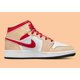thumbnail image 2 of Ni - ke Ni - ke Air Jordan 1 Mid GS Size 5 Beige White Red AJ1 554725 201, 2 of 5