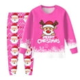 thumbnail image 2 of Staki Christmas Pjs Kids Boys Pajamas Big Boys Silky Pajamas Satin Long Sleeve and Pants Button Down 2 Piece Pjs Sleepwear Set(Hot Pink,8Y), 2 of 6