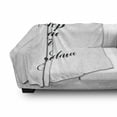 thumbnail image 3 of Grandma Soft Flannel Fleece Throw Blanket, Monochrome Hand Lettering Words About Hugging Grandma Calligraphy, Cozy Plush for Indoor and Outdoor Use, 70" x 90", Black White, by Ambesonne, 3 of 6