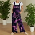 thumbnail image 5 of Mardi Gras Overalls for Women Loose Fit Sleeveless Casual Carnival Mask Graphic Rompers Long Parada Mardi Rompers with Pockets, 5 of 7