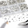 thumbnail image 2 of Beadsland Flatback Rhinestones with Wax Pencil and Tweezer Kit (8300 Piece), 2 of 5