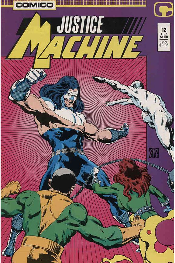 Justice Machine (Comico) #12 VF ; COMICO Comic Book