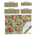 thumbnail image 4 of Rod Pocket Window Valances Watercolor Gardenia Flower Leaves Short Kitchen Curtains Summer Tropical Plant Window Treatment Drapes for Bedroom Bathroom Living Room 54x18In,1 Panel, 4 of 7
