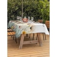 thumbnail image 4 of 60x102 Inch Outdoor Tablecloth with Umbrella Hole Zipper Rectangle Farmhouse Florals Rectangular Tablecloths Outside Waterproof Watercolors Spring Botanical Wildflowers Patio Table Cover for Picnic, 4 of 8