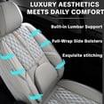 thumbnail image 2 of Fit for Cadillac Dts 2009 Seat Cover, Leather 5 Piece Full Set With Lumbar Support Suitable for All Seasons, Middle Gray Car Seat Covers, Give Your Interior a New Look, 2 of 9