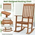 thumbnail image 5 of Aimee Lii Outdoor Rocking Chair, Patio Wooden Rocker Chair, Weather Resistant,for Lawn, Porch, Backyard, Indoor and Garden, Natural, 5 of 6