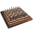 thumbnail image 2 of Juego de ajedrez AMEROUS de madera de 35 cm con piezas de metal y almacenamiento, 2 of 9