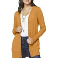 thumbnail image 1 of Conceited Women's Cardigan with Snap Button Down and Pockets - V-neck Soft Knitwear Sweater, 1 of 6