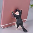thumbnail image 3 of Destyer Support de Cellulaire Chat Mignon 1/2/3/5 Tablettes Bureau Voiture Support Universel Noir 1 Pce, 3 of 6