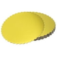 thumbnail image 1 of 15pcs Cake Board Round, 10 inch Cake Circle Base Cake Plate Round Cardboard Base, Gold, 1 of 6