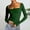 #10Army Green, variant on Square Neck Long Sleeve Shirts for Women Basic Slim Fit Crop T Shirt Solid Color Blouses