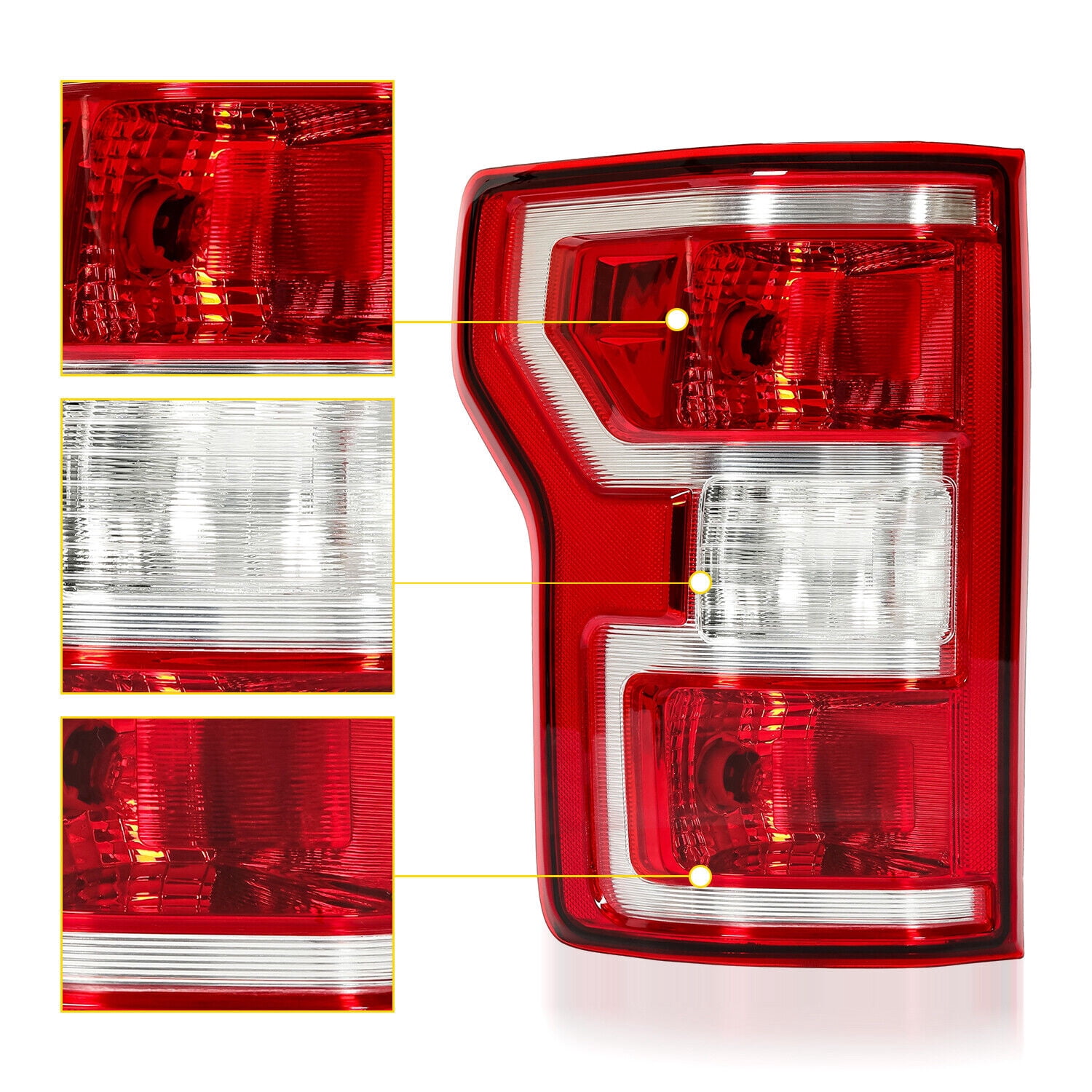 KOJEM Brake Tail Light Rear Lamp for Ford F150 F-150 18 19 20 Left Driver Side JL3Z13405H