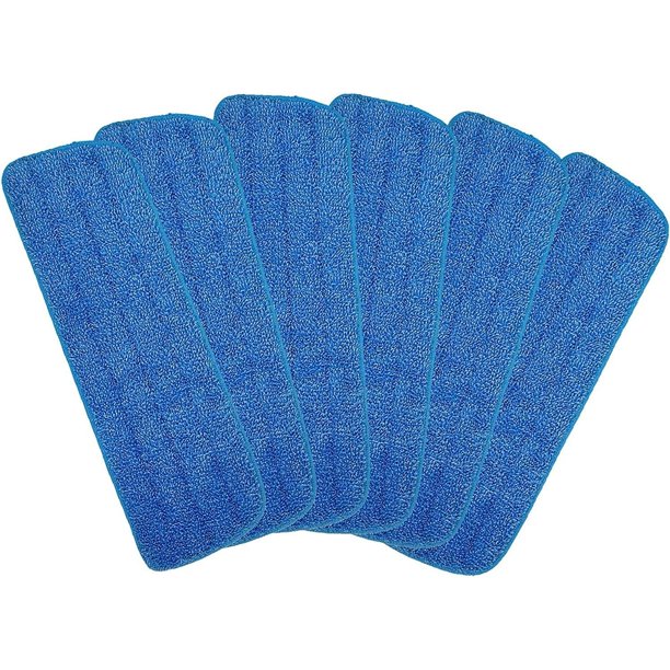 6 Replacement Bona Microfiber 15 inch Cleaning Pads, Microfiber Mop
