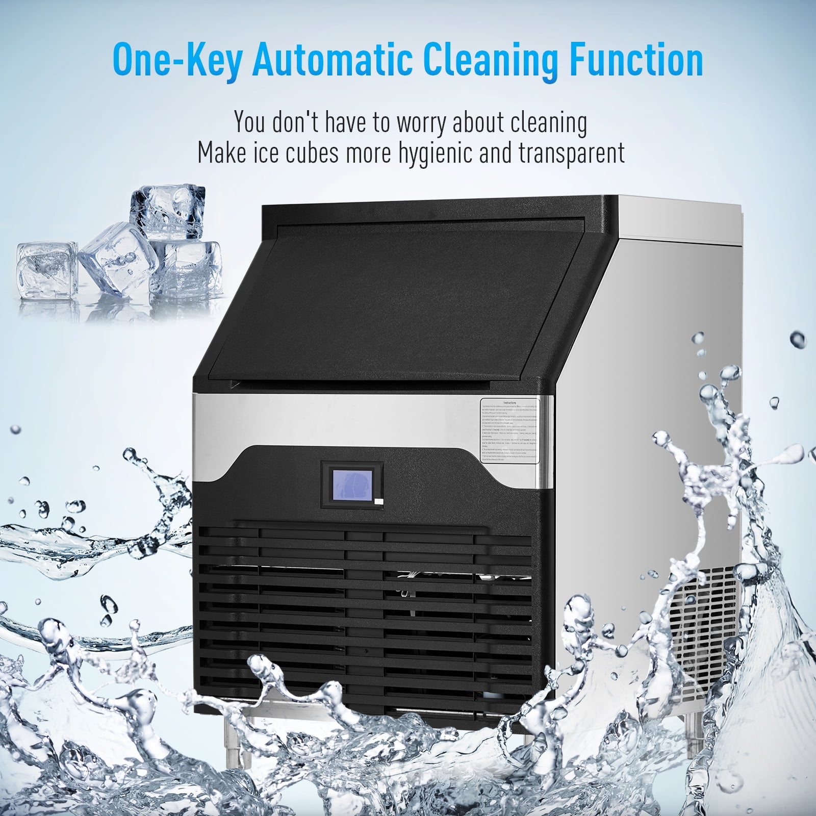 Rugerasy 260LBS Capacity Ice Maker Stainless Steel