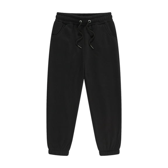 Generic Children'S Adjustable Drawstring Sweatpants Active Wear Bottoms With Side Pockets Boys And Girls Sweatpants Solid Color Pants Elastic Waistband Exercise Sweatpants