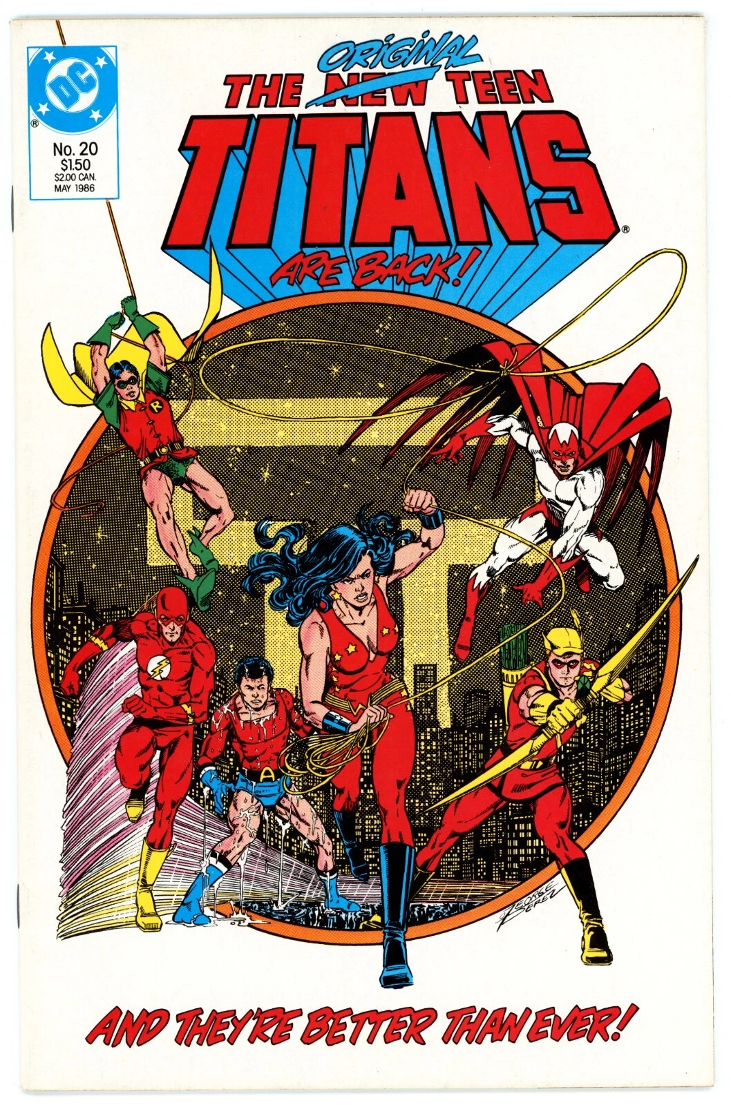 New Teen Titans (2nd Series) #20 VFNM 9.0 1986 George Perez Cover