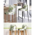 thumbnail image 5 of Sage Green Ombre Bar Stool Covers Set of 2, Vintage Shabby Abstract Plaid Art Stretch Washable Bar Chair Covers with Backs, Removable Pub Counter Height Chair Cover for Kitchen Dining Room Cafe, 5 of 7