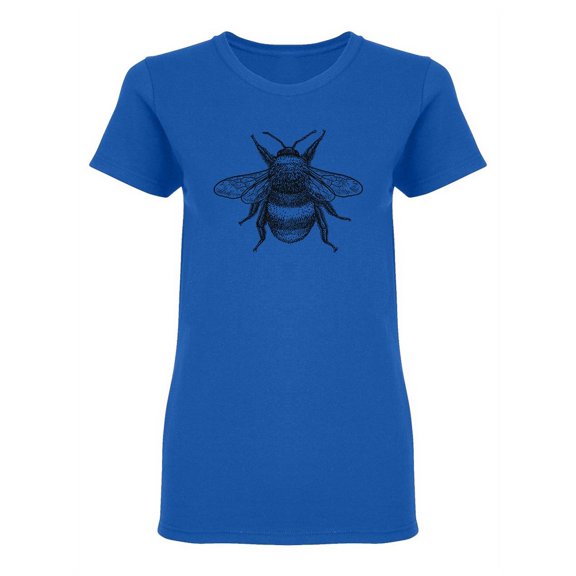 Bumblebee Hand Drawn Shaped T-Shirt Women -Image by Shutterstock, Female x-Large