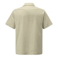 thumbnail image 5 of Eashery Mens Short Sleeve Button Down Shirts Solid Blouse Summer Tops Khaki XL, 5 of 5