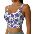 thumbnail image 2 of Sports Bras For Women Workout Tank Tops, Funny Grape Running Vest With Removable Cups, 2 of 2