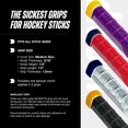 thumbnail image 4 of Grip de hockey SickMitts V-Grip blanco y negro de 19 cm, 4 of 8