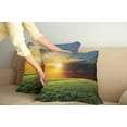 thumbnail image 3 of Ambesonne Landscape Throw Pillow Cover 2 Pack, Dark Clouds Sunset, 16", Green Yellow, 3 of 6