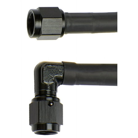 Coated Braided Line 40in #4 Hose -4 Str/-4 90 Deg