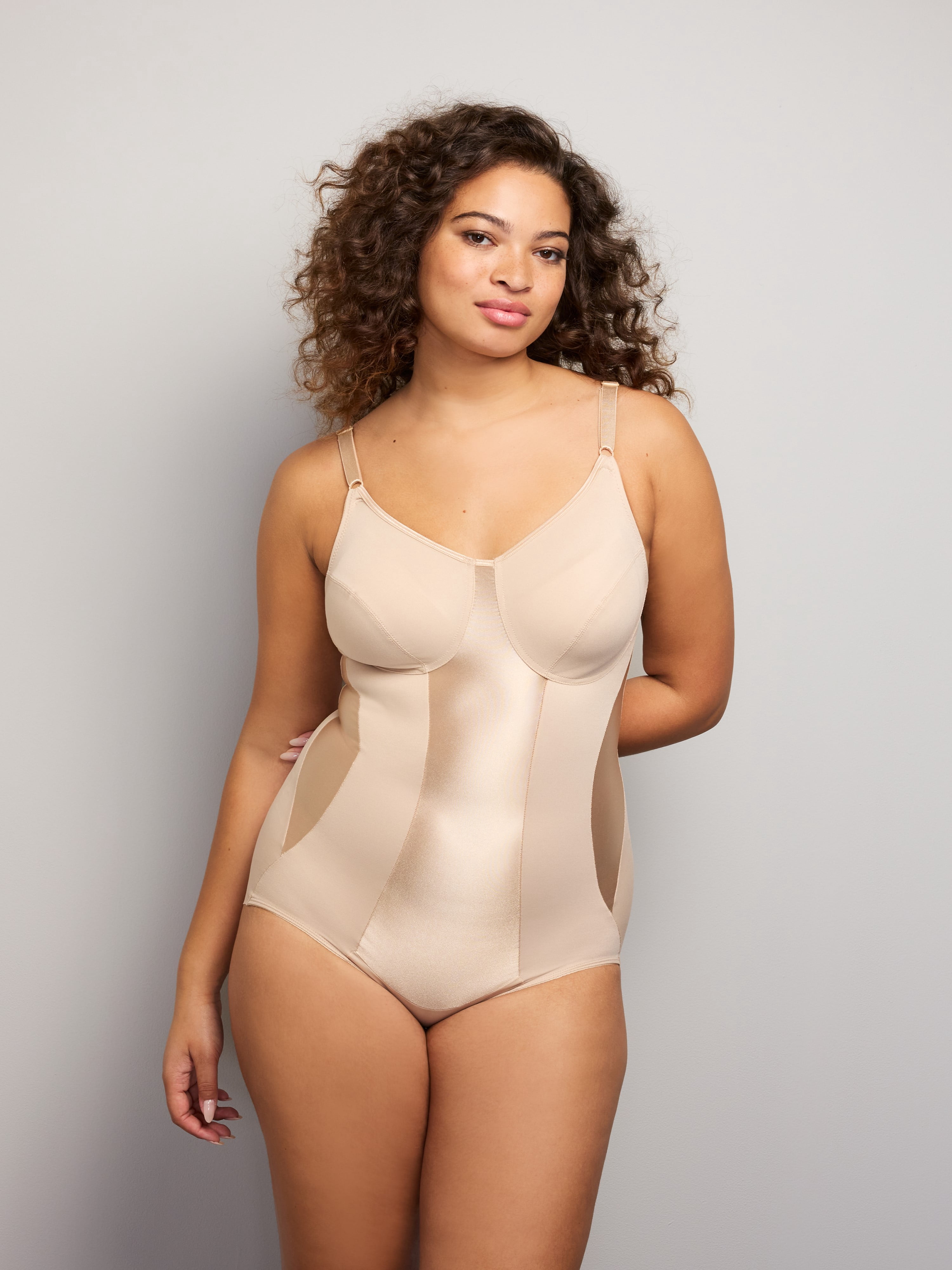 Cupid Women's Extra Firm Control Wire-Free Bodysuit Shapewear