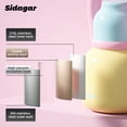 thumbnail image 6 of Sidagar 22 oz Insulated Stainless Steel Water Bottle with Straw and Handle, Wide Mouth, Leakproof Lid, Yellow, 6 of 8