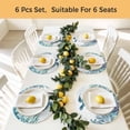 thumbnail image 5 of Ocean Blue Turtles Round 13 Inch Placemats Set of 8, Coastal Octopus Coral Nautical Seagrass HeatResistant Non Slip Place Mats for Dining Table, Wipeable Braided Kitchen Table Mats for Housewarming, 5 of 9