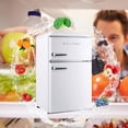 Galanz 3.1 Cu ft Retro Mini Fridge with Freezer, White