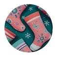 thumbnail image 4 of HAOXIT Christmas Round Pink Table Cloth Table Cover for Kitchen Outdoor Party Picnic 31-35, 4 of 8