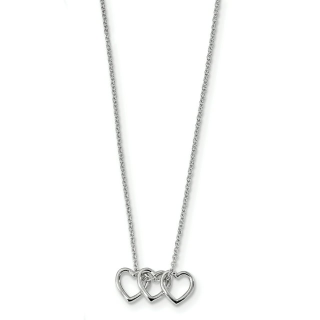 925 Sterling Silver 18 Inch Coeur Collier Pendentif Charme Amour