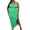 Army Green, variant on gakvbuo Plus Size Dress For Women Wedding Guest Women's Summer Fashion Large Size Solid Color U-Neck Sleeveless Pleated Stretch Slit Dress