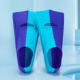 thumbnail image 3 of Dwellin 1 Pair Short Swimming Fins Silicone Training Flippers for Kids Adults Open Water Snorkelling Swimming Training Equipment, 3 of 9