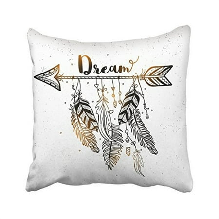 Accrocn Throw Pillow Covers Beautiful Dream Arrow Feachers Boho