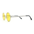 thumbnail image 4 of Lunettes de Soleil Hippie Rétro Ajustées à Petit Cercle Rond avec Lentille Argent Jaune, 4 of 4