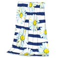 thumbnail image 3 of Bingfone Daisy Striped Nautical Print Flannel Fleece Blanket Throw Blanket For Bed,Sofa,Couch,Travel,Camping(40"X30"), 3 of 9