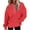 Red, variant on Women's Polka Dot Print Drawstring Hooded Sweatshirt with Pocket, Soft Breathable Long Sleeve Casual Pullover for Spring Autumn Streetwear, Beach Vacations and Daily Fashion Blue L