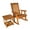 Natural with Side Table, variant on Innovaze Wooden Patio Rocking Chair, Solid Fir Wood, Heavy Duty 600LBS, for Outdoor or Indoor, White
