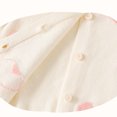 thumbnail image 5 of ibuvkizy Girls Sweaters!Girls Cardigan Bow Solid Color Baby Knitted Sweater Cardigan Long Sleeve Button Up Cardigan Toddler Baby Girl Fall Outfits Beige,3 Months, 5 of 7